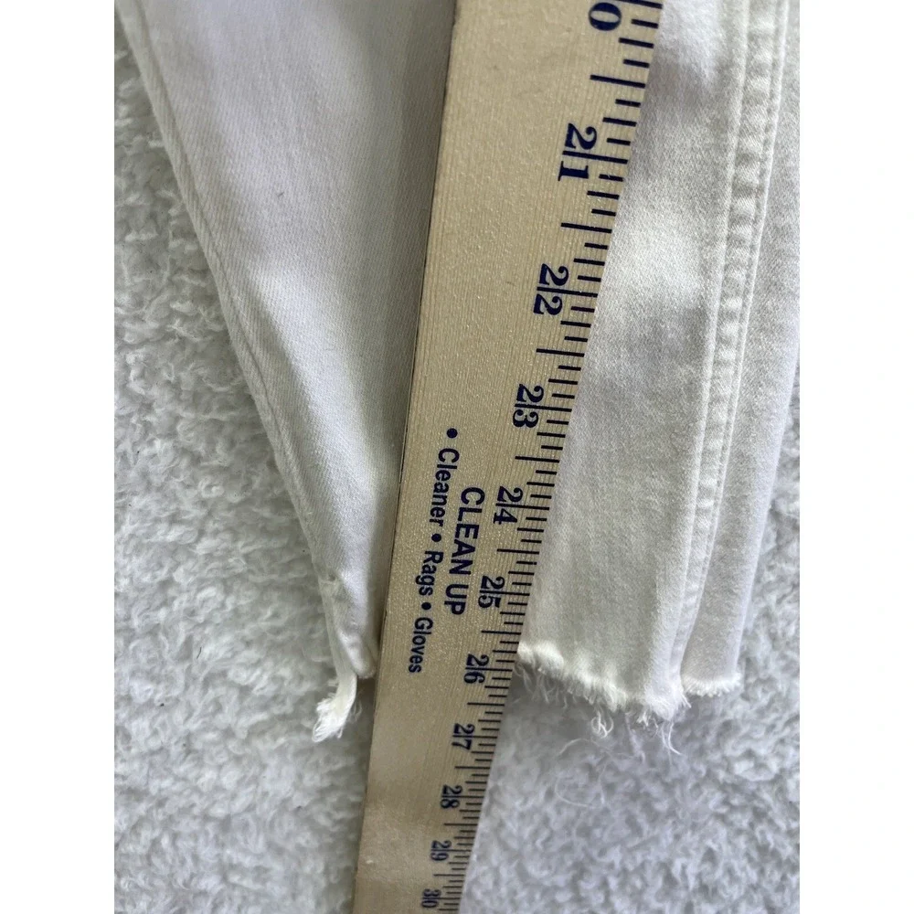AllSaints Jeans Womens 28 White Grace Slashed Skinny Stretch Pants Pockets Chore
